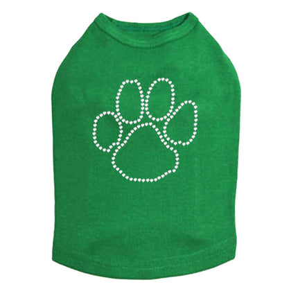 Paw (Rhinestone Outline) - Dog Tank