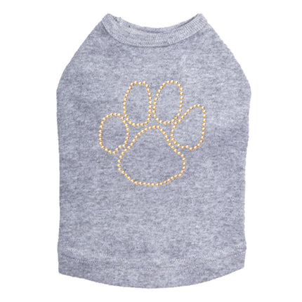 Paw (Gold Nailheads) - Dog Tank