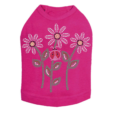 Daisies with Lady Bugs - Dog Tank