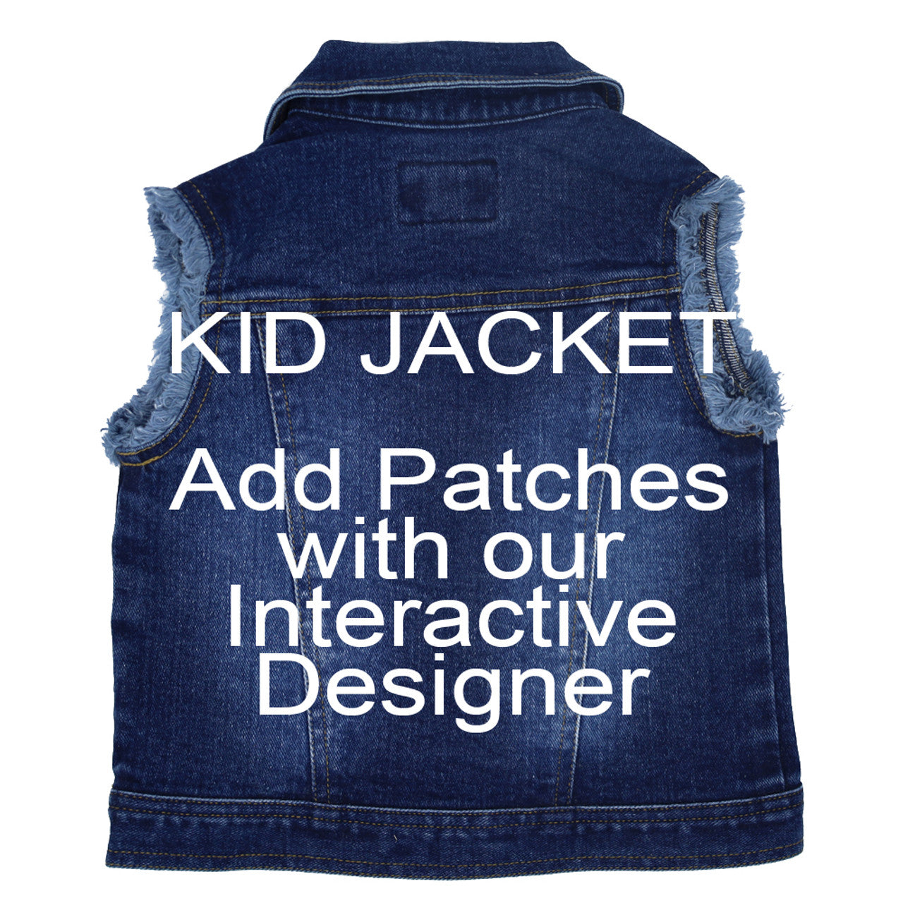 Custom Kid Blue Denim Jacket & Patches