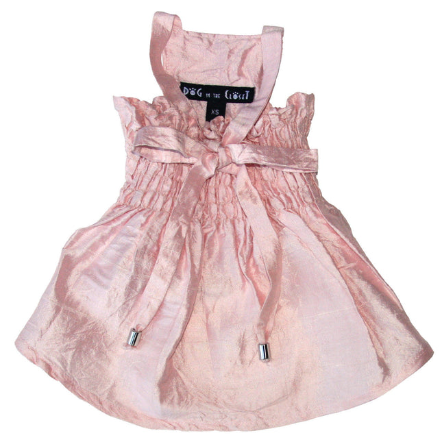 The Izabelle Light Pink Silk Dog Dress