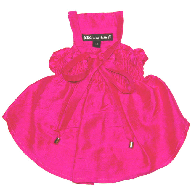 The Tiffany Hot Pink Silk Dog Dress