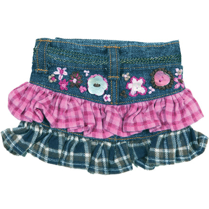 The Francine Denim Dog Skirt with Ruffles