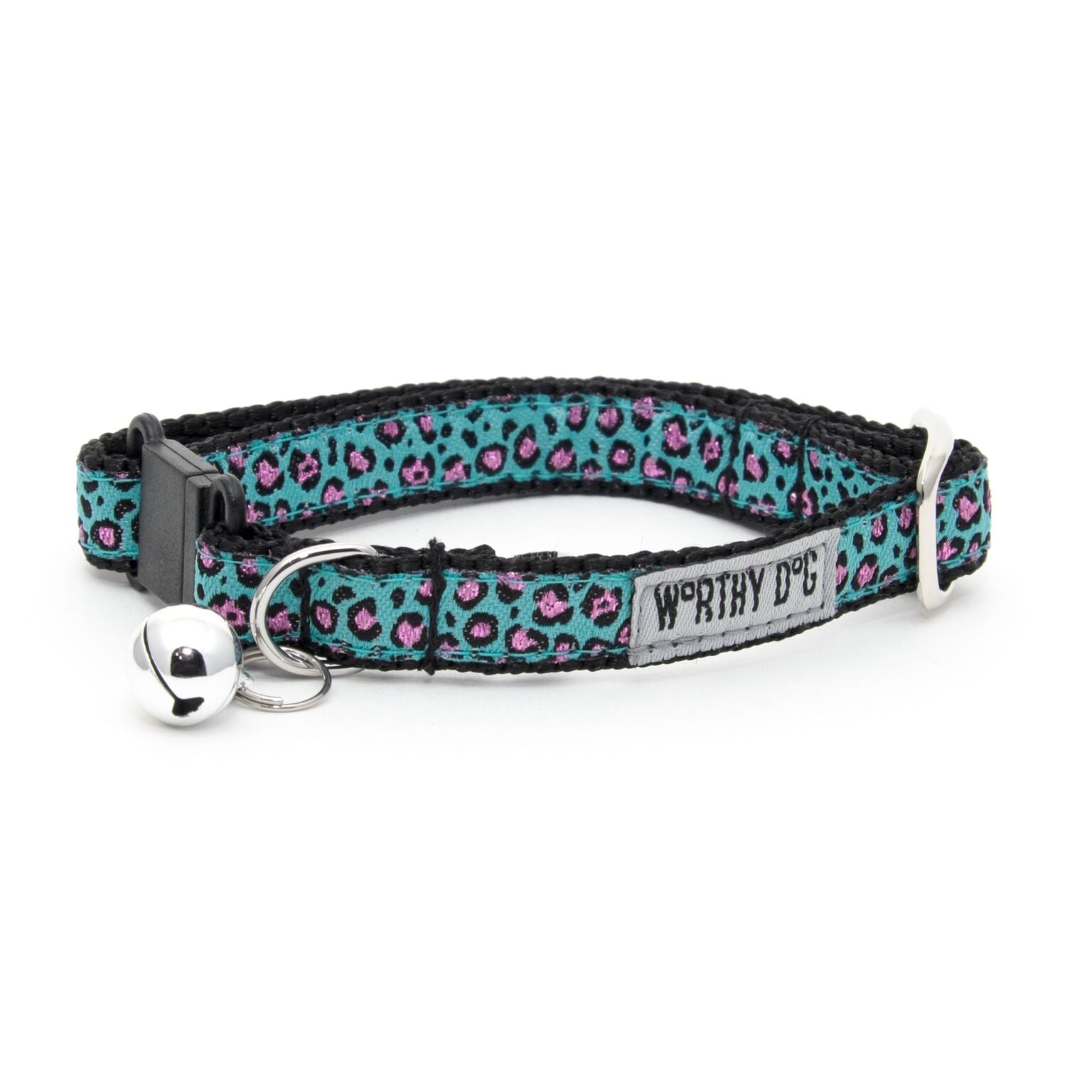 Cat Collar- Cheetah Teal