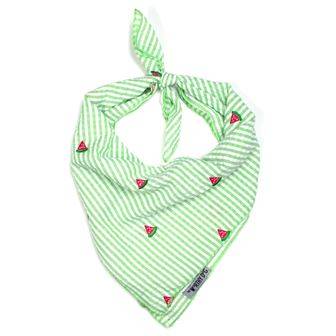 Green Stripe Watermelon Tie Bandana Default Title