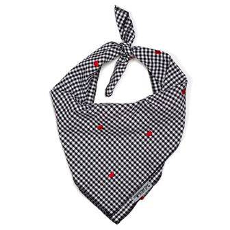 Gingham Hearts Tie Bandana Default Title