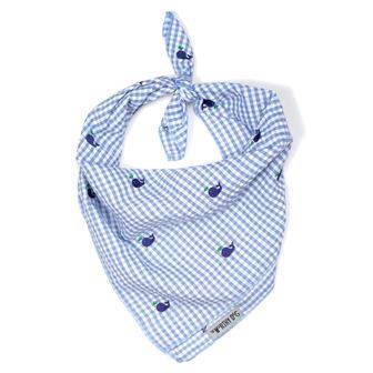 Gingham Whales Tie Bandana Default Title