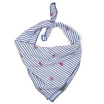 Navy Stripe Anchor Tie Bandana Default Title