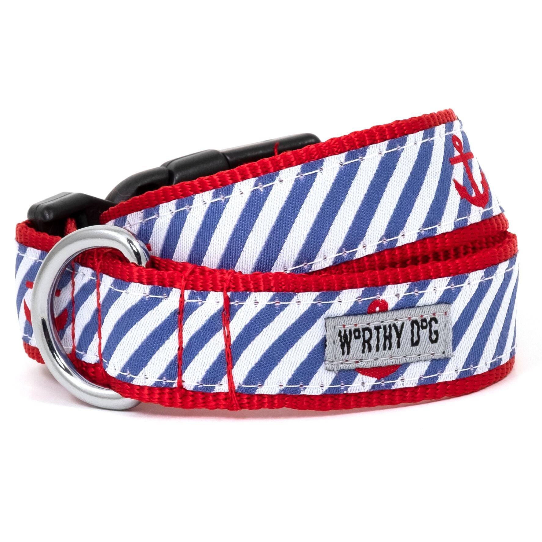 Navy Stripe Anchor Tie Bandana