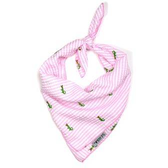 Pink Stripe Alligator Tie Bandana Default Title