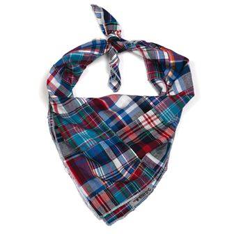 Blue Multi Patch Madras Tie Bandana Default Title