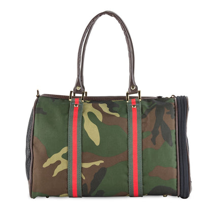 JL Duffel - Camouflage w/Red Stripe