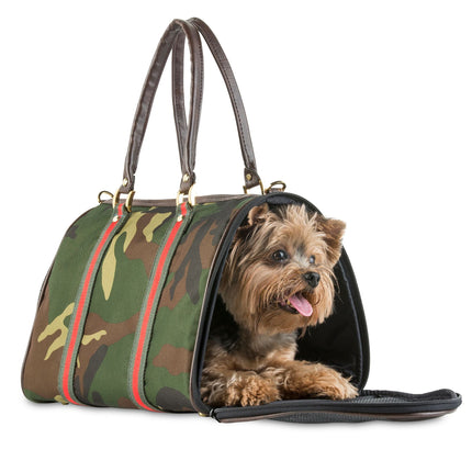 JL Duffel - Camouflage w/Red Stripe