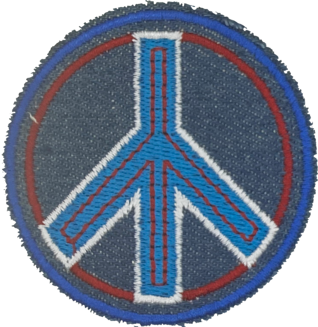 Denim Peace Sign - Patch