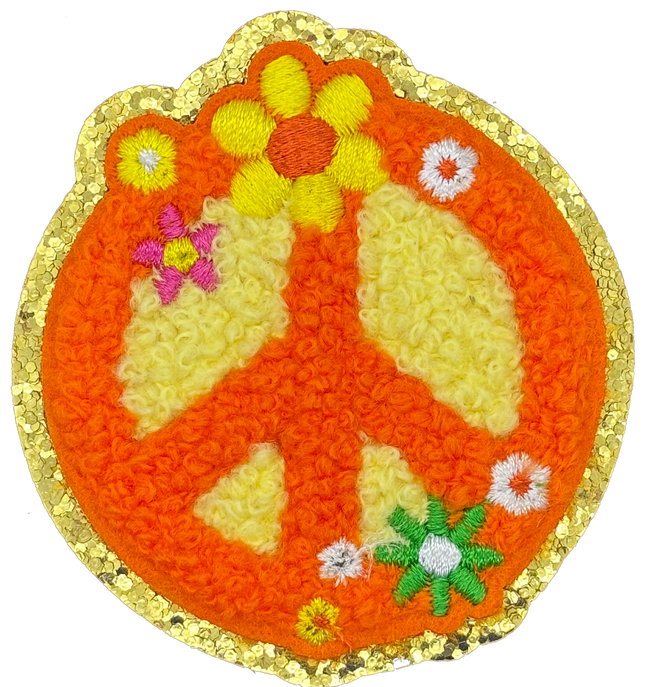 Peach Sign Chenille - Patch