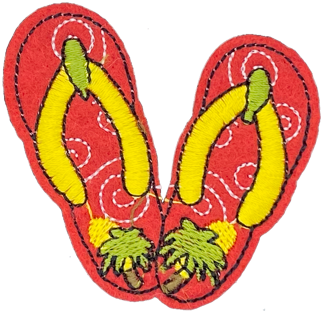 Red Flip Flops - Patch