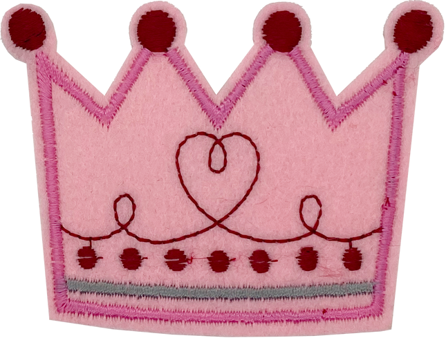 Large Pink Crown - Patch