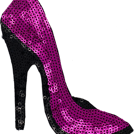 Fuchsia Sequin Heel - Patch