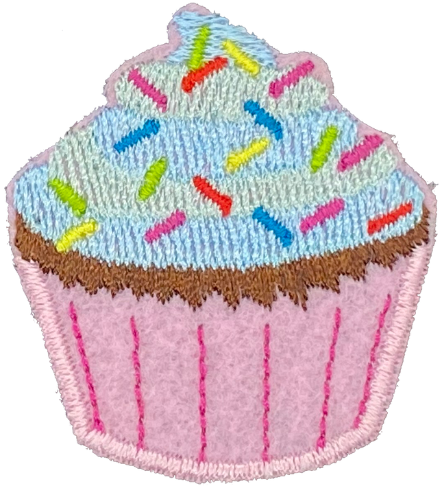 Cupcake 2 Small (Pink & Blue) - Patch