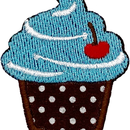 Cupcake 7 (Blue & Brown Dot) - Patch