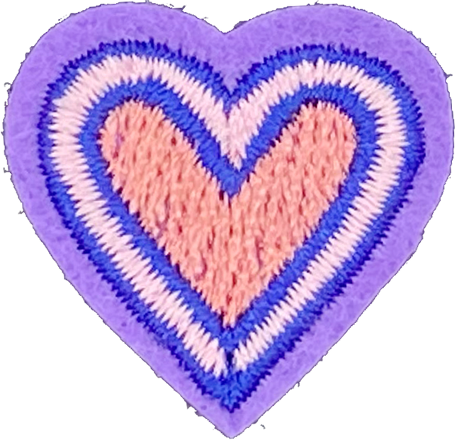 Purple & Pink Heart - Patch