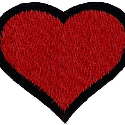 Red with Black Heart - Patch