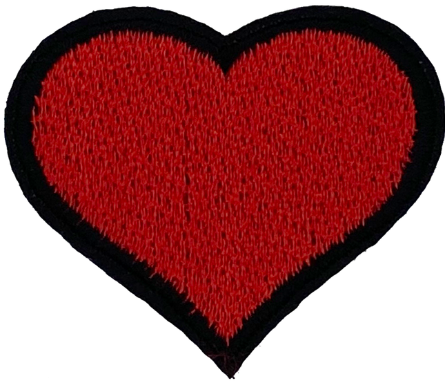 Red with Black Heart - Patch