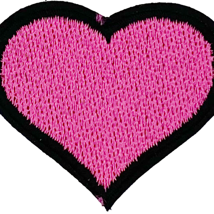 Pink with Black Heart - Patch