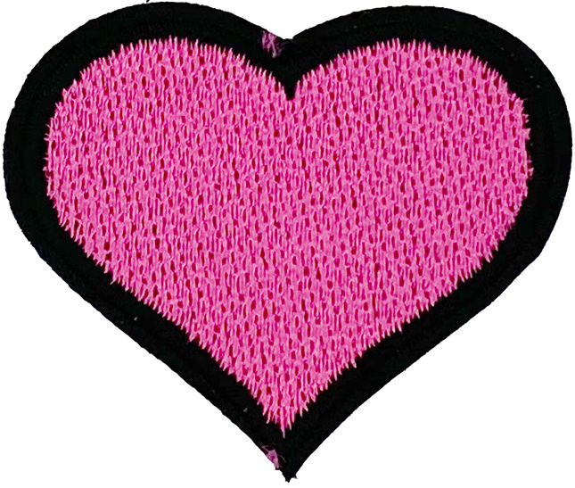 Pink with Black Heart - Patch