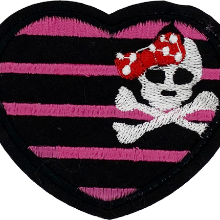 Girl Skull Heart - Patch