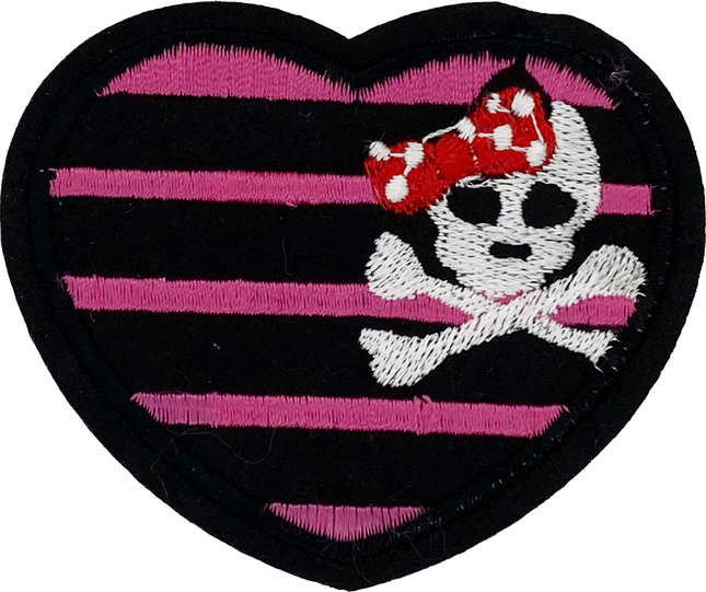 Girl Skull Heart - Patch