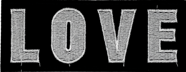 Love Black and White Large - Patch