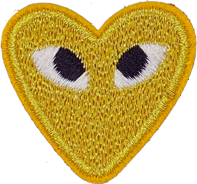 Heart with Eyes (Gold) - Patch