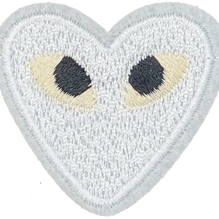 Heart with Eyes (White) - Patch