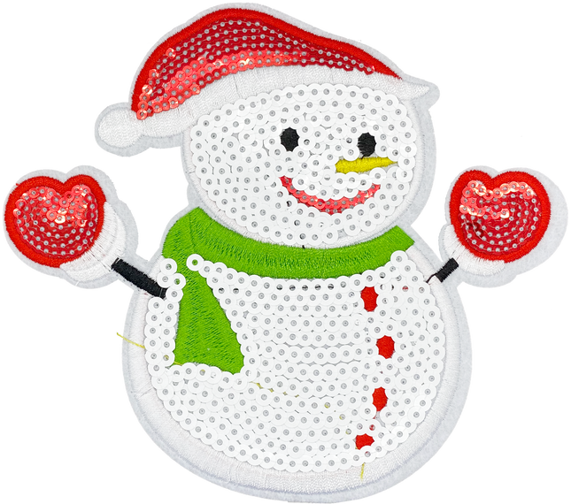 Sequin Snowman (L) - Patch