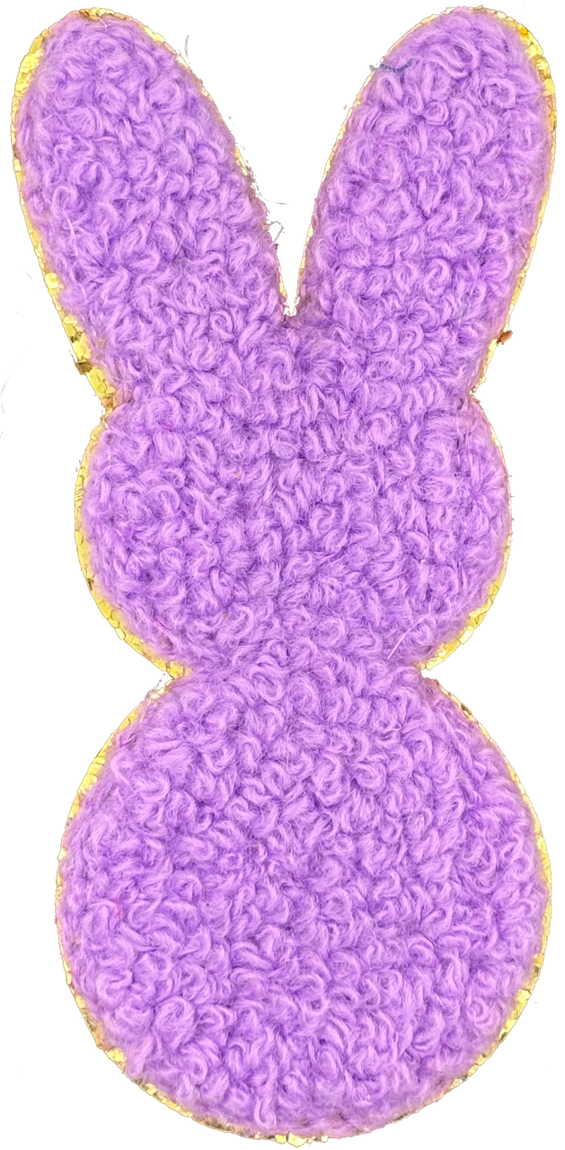 Lavender Chenille Peep Bunny - Patch