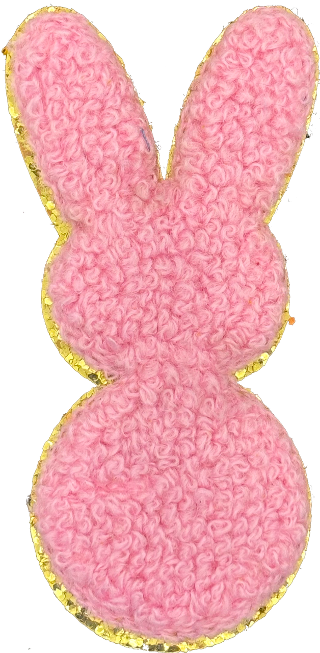 Pink Peep Chenille Bunny - Patch