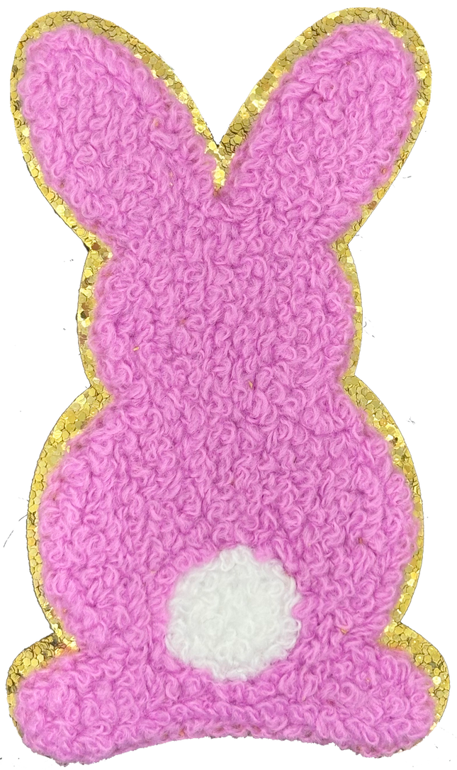 Chenille Bunny Pink Large - Patch