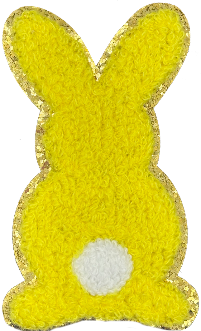 Chenille Bunny Yellow Large - Patch