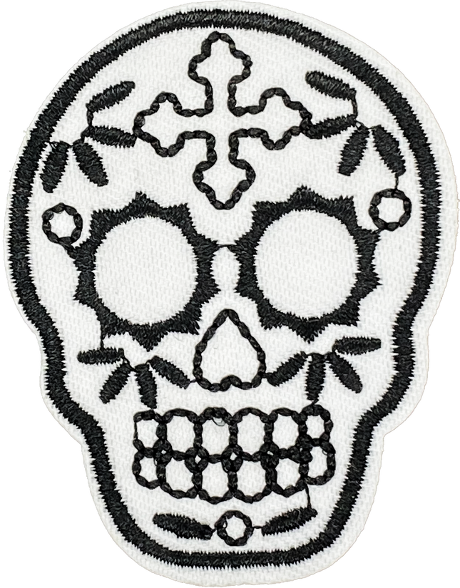 Black & White Sugar Skull - Patch