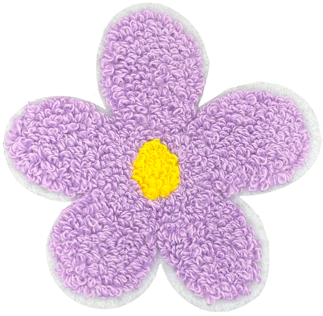 Chenille Flower - Lavender - Patch