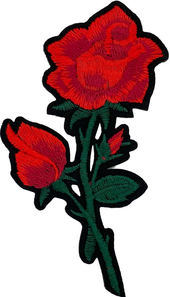 Red Rose - Dark Green Leaves- Patch