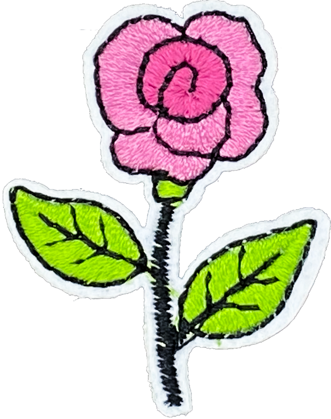 Small Pink Rose - Patch