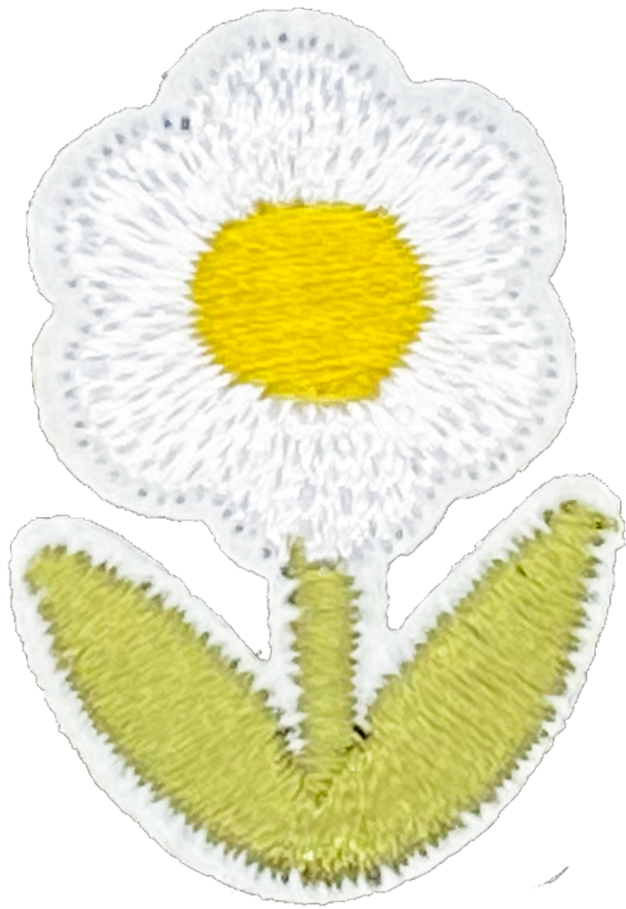 White 6 Petal Flower - Patch