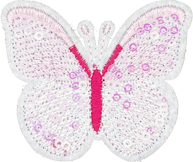 Pink Sequin Butterfly - Patch