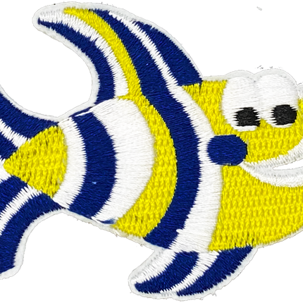 Yellow & Navy Fish - Patch