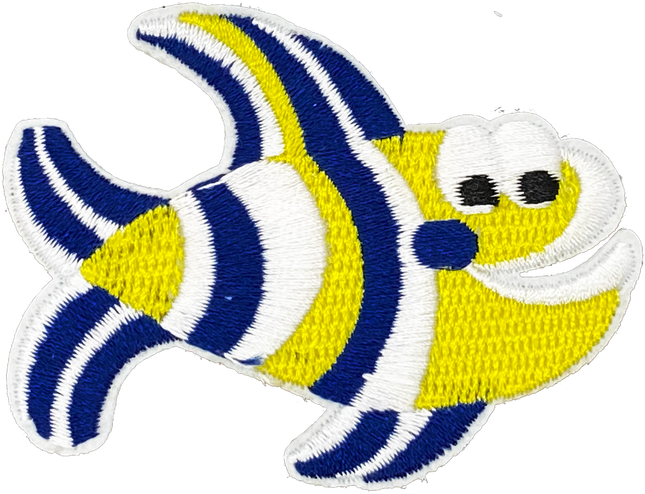 Yellow & Navy Fish - Patch