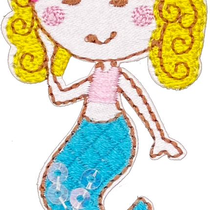 Mermaid Blond Curly Hair - Patch