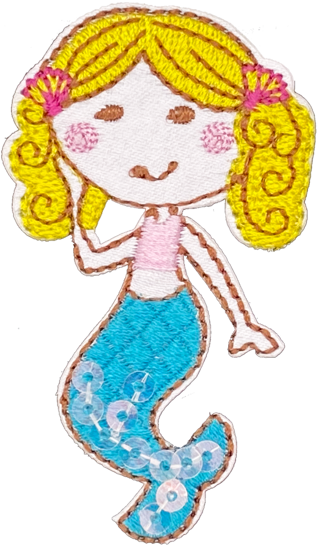 Mermaid Blond Curly Hair - Patch