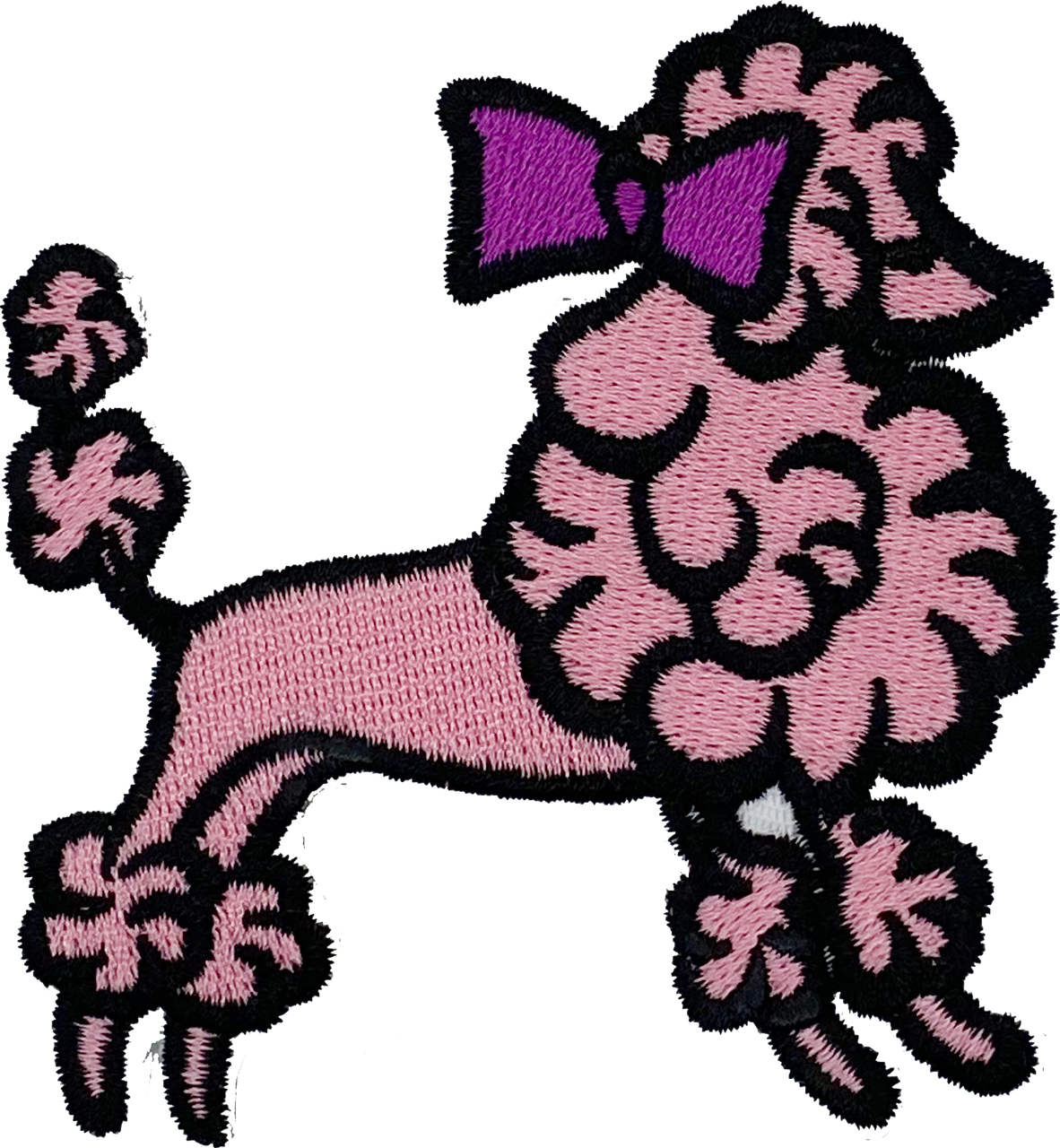 Pink Poodle with Bow - Patch